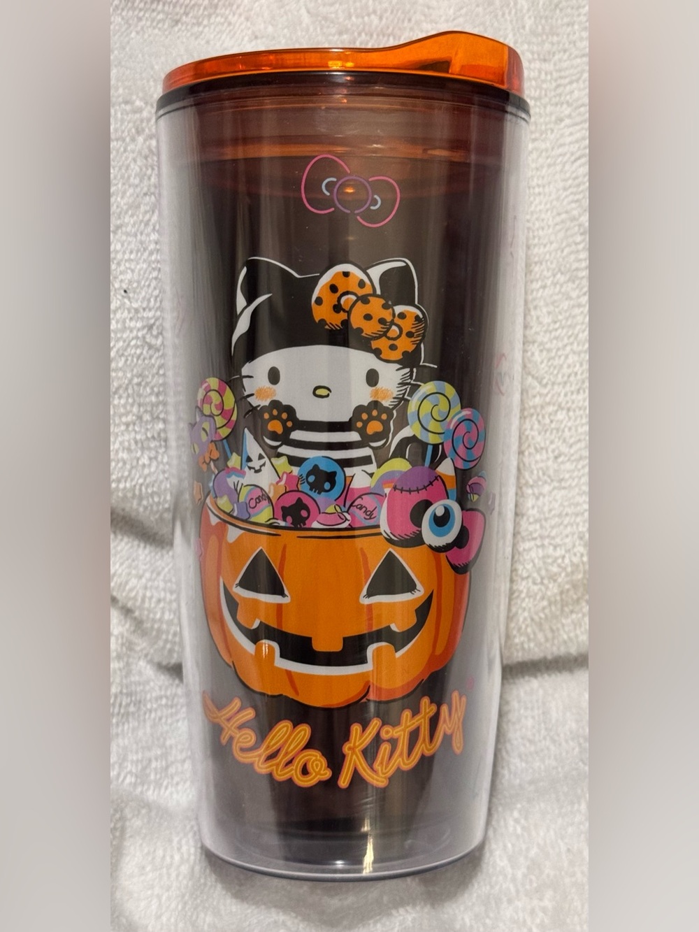 Hello Kitty & Friends Halloween 20 oz. Acrylic Double Wall Tumbler Cup with Lid